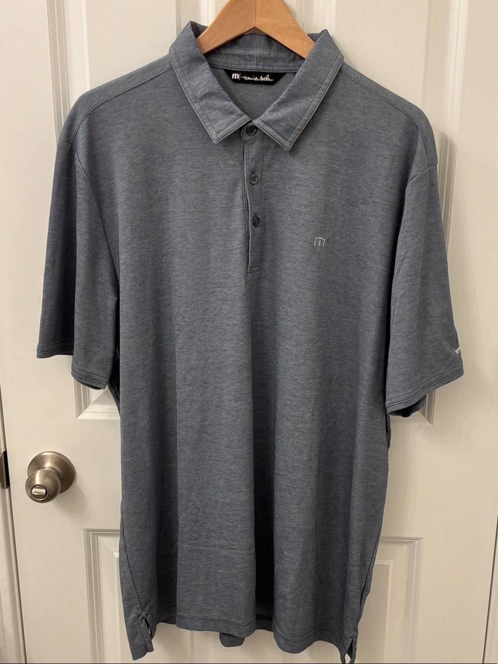 Travis Mathew Men's Slate Gray Performance Polo